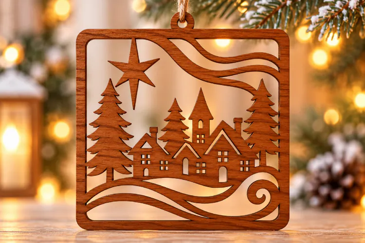 Christmas Village SVG Laser Cut