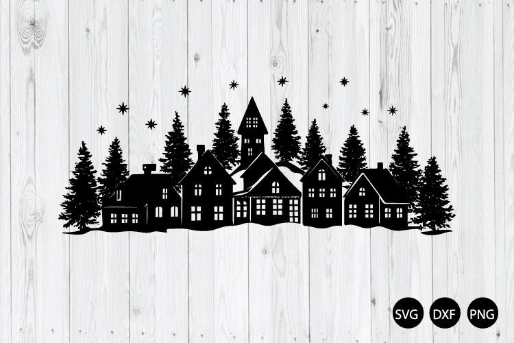 Christmas Villages SVG, Houses SVG, Christmas House SVG