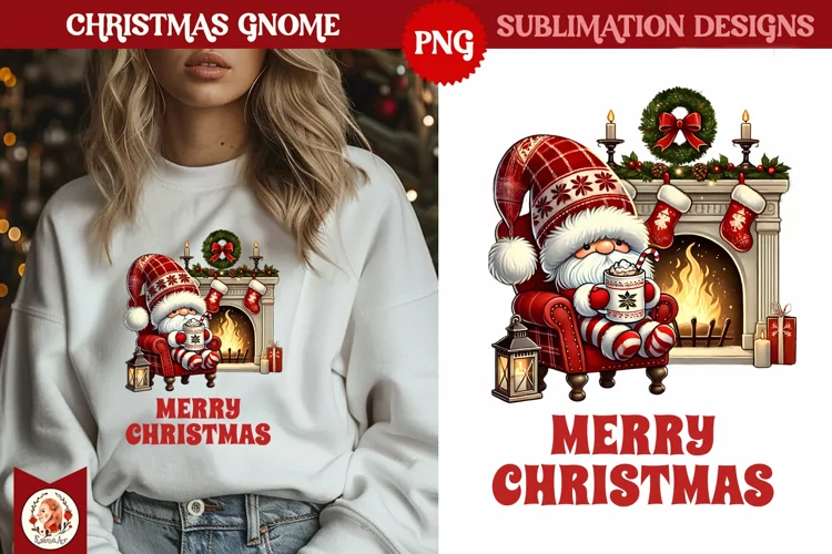 Christmas Gnomes Sublimation, Cute Christmas Gnome