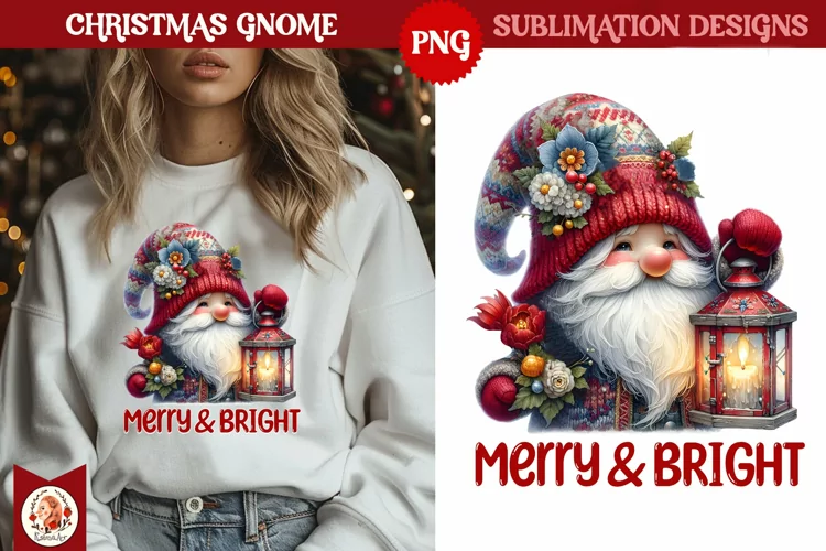 Christmas Gnomes Sublimation, Cute Christmas Gnome