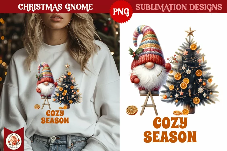 Christmas Gnomes Sublimation, Cute Christmas Gnome