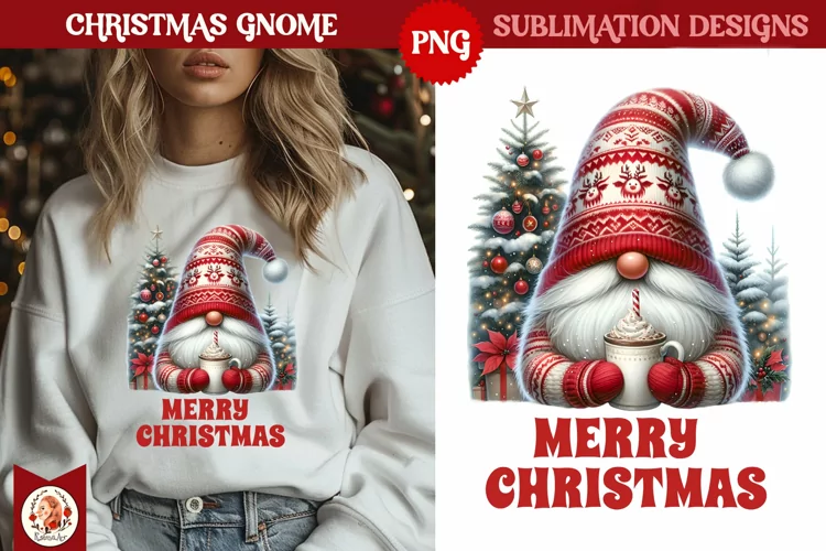 Christmas Gnomes Sublimation, Cute Christmas Gnome