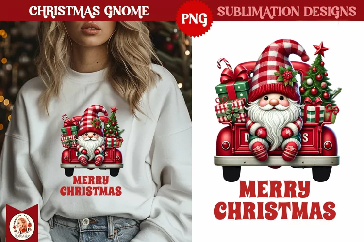 Christmas Gnomes Sublimation, Cute Christmas Gnome