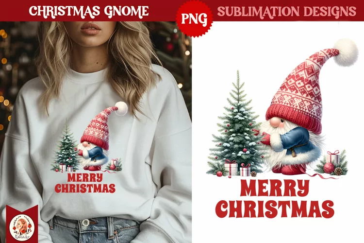 Christmas Gnomes Sublimation, Cute Christmas Gnome