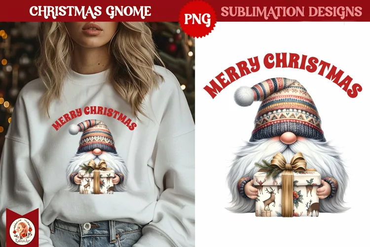 Christmas Gnomes Sublimation, Cute Christmas Gnome