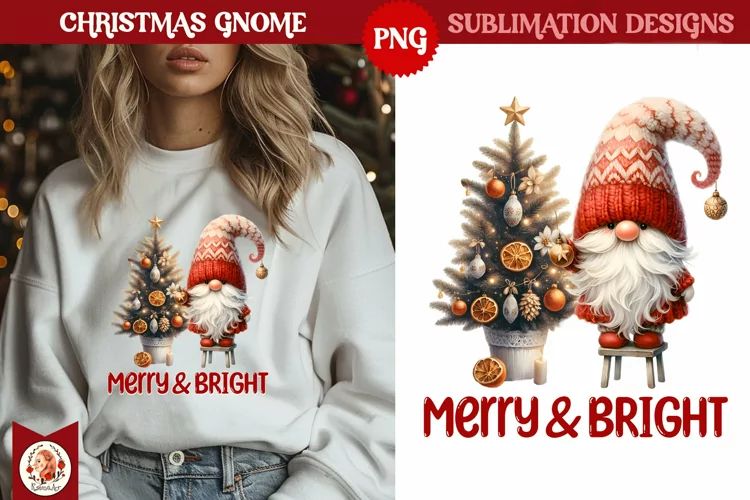 Christmas Gnomes Sublimation, Cute Christmas Gnome
