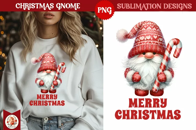Christmas Gnomes Sublimation, Cute Christmas Gnome