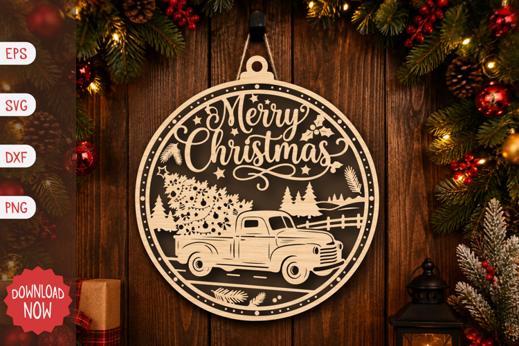 Christmas Vintage Ornament SVG