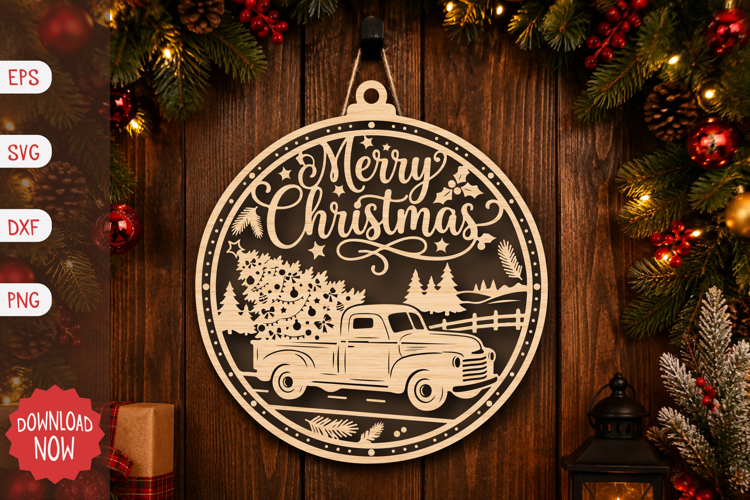 Christmas Vintage Ornament SVG