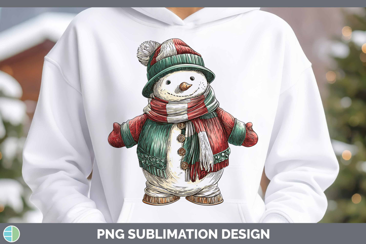 Vintage Snowman Christmas Shirt Sublimation Design