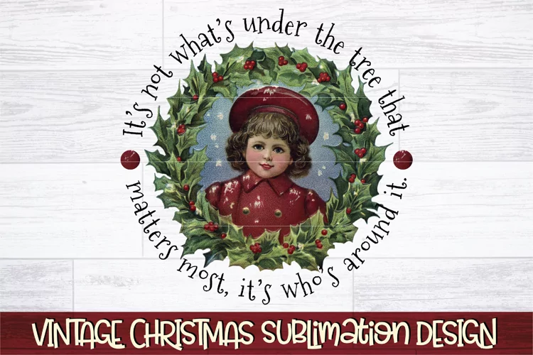 Vintage Christmas Sublimation PNG Design