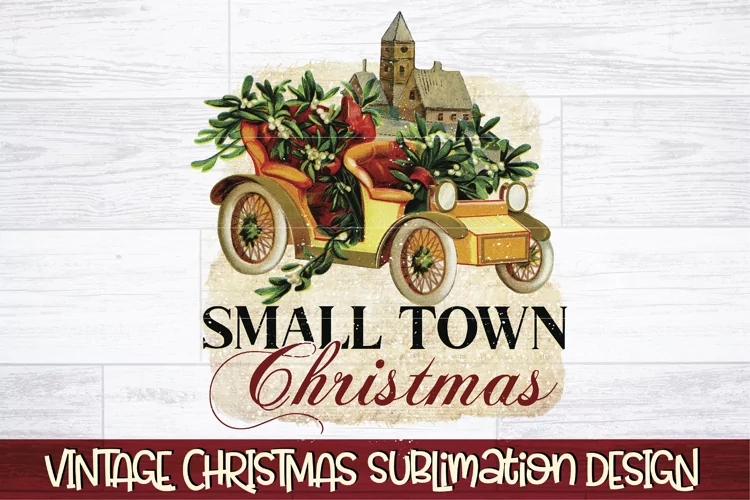 Small Town Christmas PNG | Christmas Sublimation Print