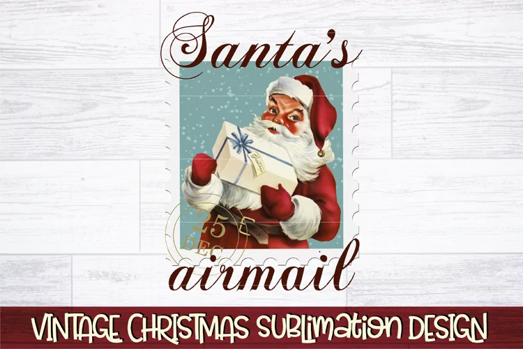 Santa's Airmail PNG | Santa Sublimation PNG