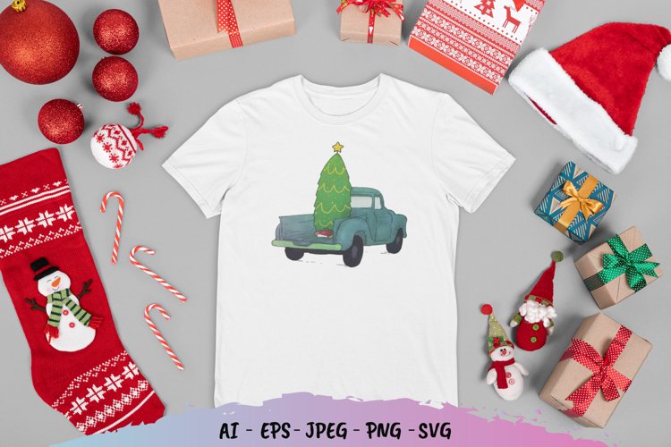 Vintage Truck Clipart Image 9