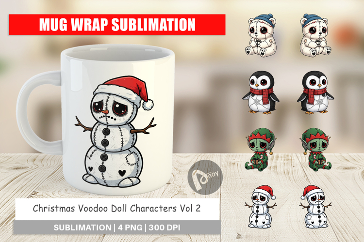 Voodoo Doll Characters Mug Wrap