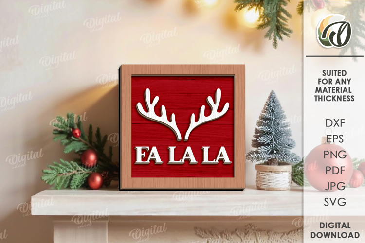 Christmas Wall Art Lasercut. Christmas Decor SVG