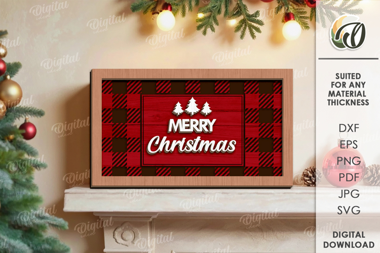 Christmas Wall Art Lasercut. Christmas Decor SVG
