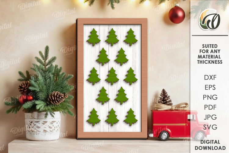 Christmas Wall Art Lasercut. Christmas Decor SVG