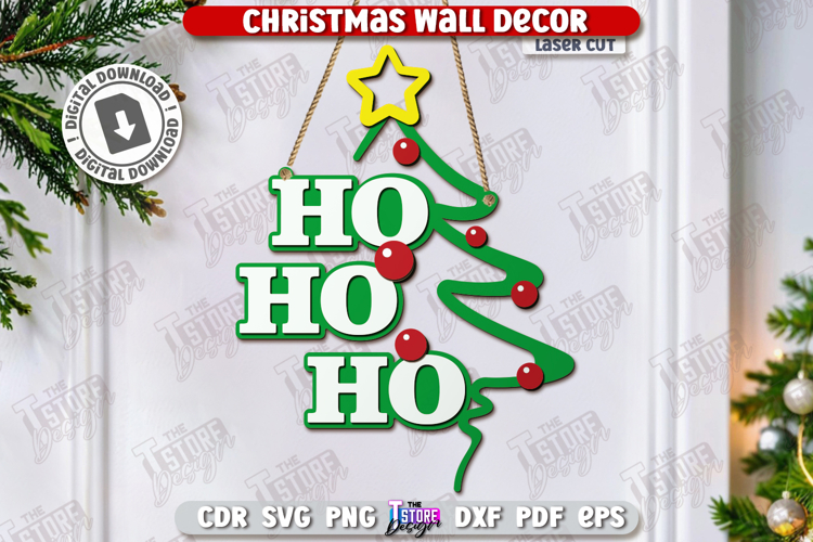 Christmas Wall Decor Laser Cut|Xmas SVG | Holidays|Wall Sign