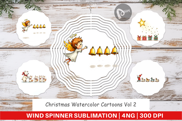 Christmas Cartoons Wind Spinner