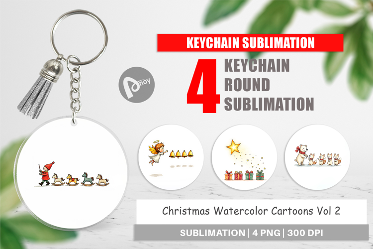 Christmas Cartoons Keychain