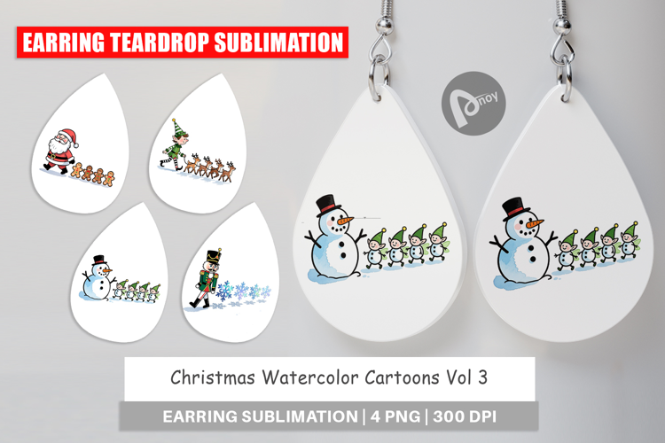 Christmas Cartoons 2 Earring