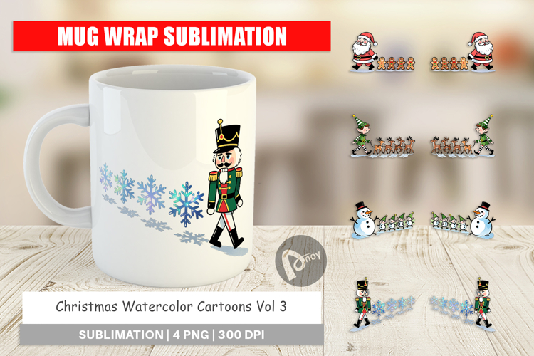 Christmas Cartoons 2 Mug Wrap