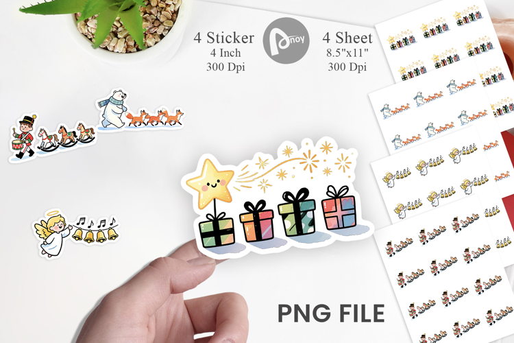 Christmas Cartoons 2 Sticker