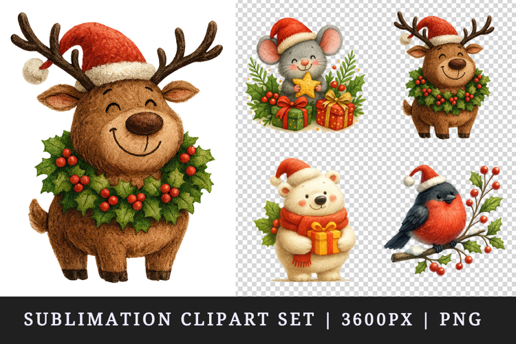 Christmas clipart printable sublimation design png