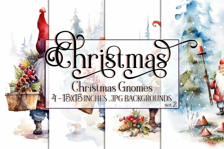 Christmas Backgrounds, 15x15 Christmas Gnomes Backgrounds