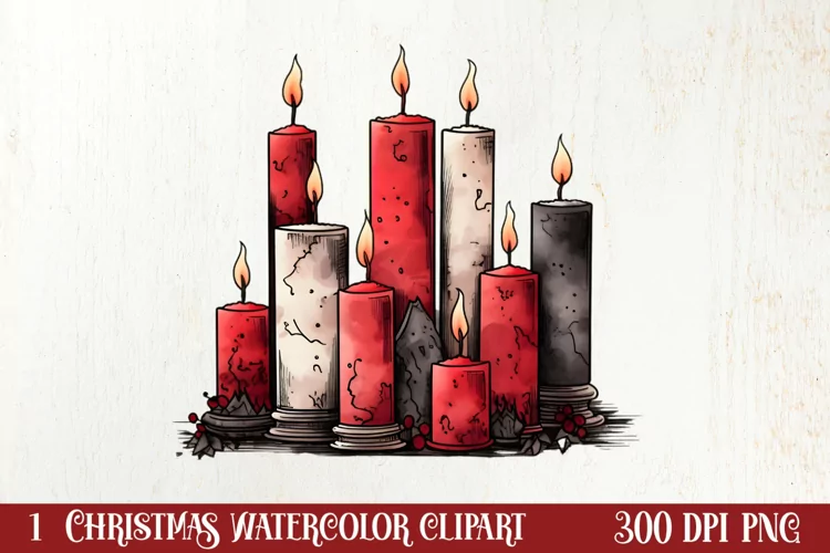 Christmas Hand Drawn Style Clipart, Christmas Clipart