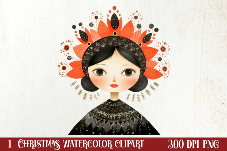 Christmas Hand Drawn Style Clipart, Christmas Clipart