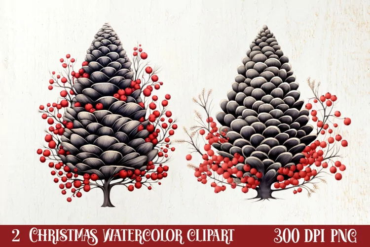 Christmas Hand Drawn Style Clipart, Christmas Clipart