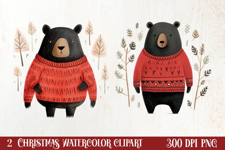 Christmas Hand Drawn Style Clipart, Christmas Clipart
