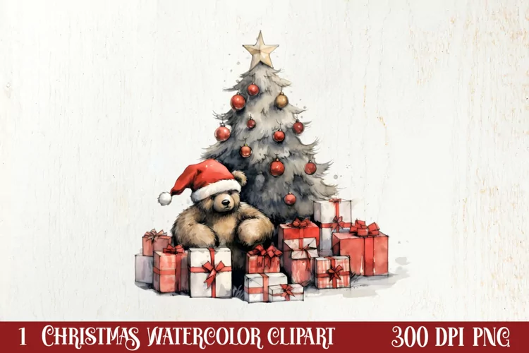 Christmas Hand Drawn Style Clipart, Christmas Clipart