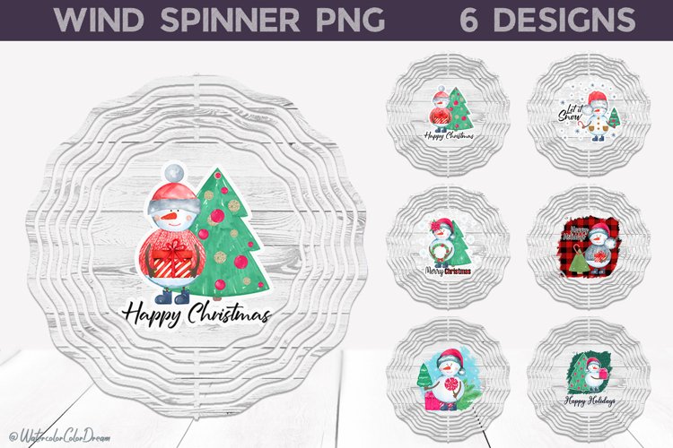 Snowman Wind Spinner | Christmas Sublimation Designs PNG