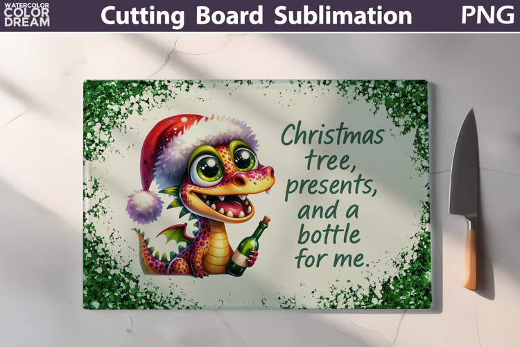 Christmas Cutting Board | Dragon Wine Cutting Board