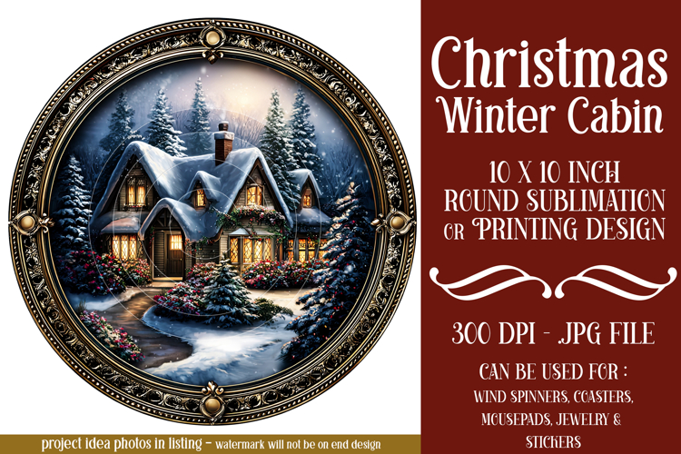 Christmas Wind Spinner, Winter Cablin Sublimation Spinner s3