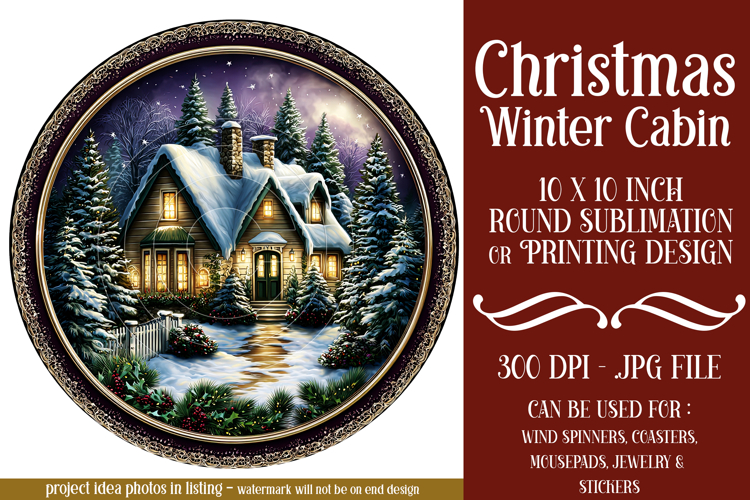 Christmas Wind Spinner, Winter Cablin Sublimation Spinner s5