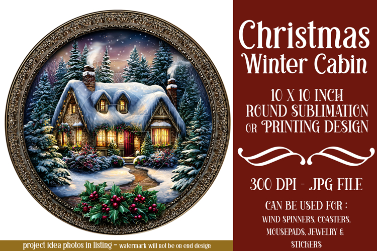 Christmas Wind Spinner, Winter Cablin Sublimation Spinner s7