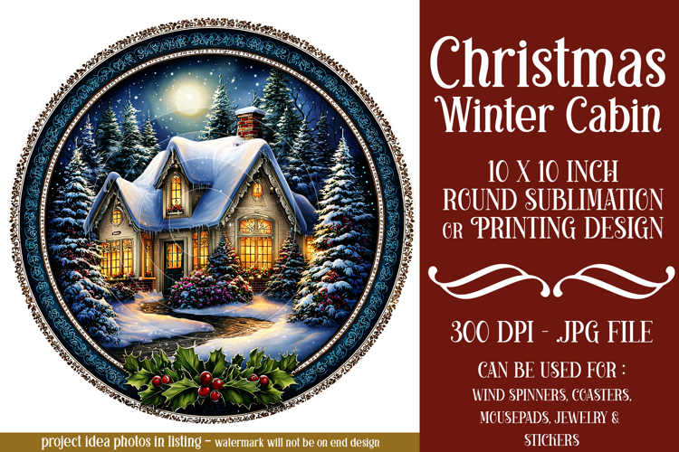 Christmas Wind Spinner, Winter Cablin Sublimation Spinner s8