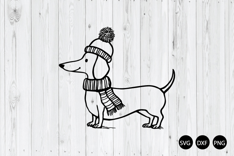 Christmas Dachshund SVG, Dachshund SVG, Animal SVG
