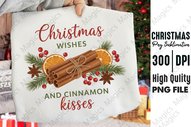 Christmas Wishes and Cinnamon Kisses PNG
