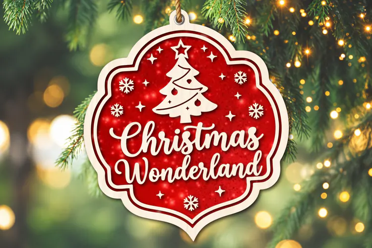 Christmas Wonderland Tree Ornament SVG