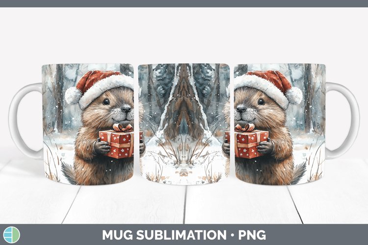 GorgeousChristmas Woodland Mug Wrap design.