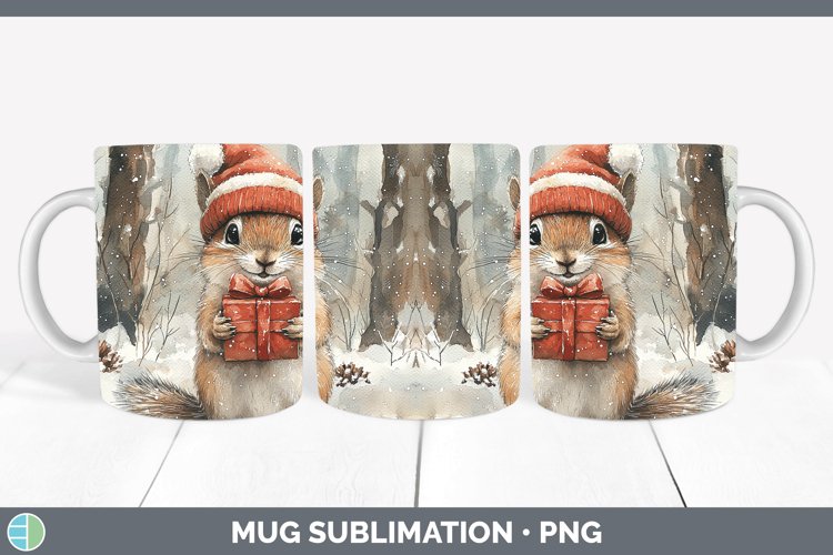 GorgeousChristmas Woodland Mug Wrap design.