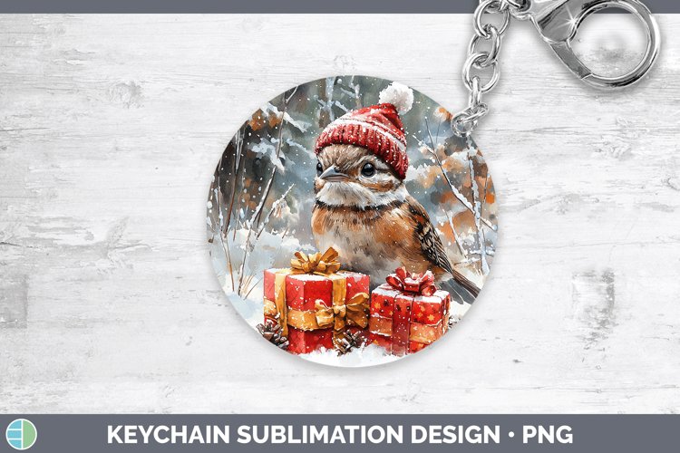 GorgeousChristmas Woodland Keychain design.