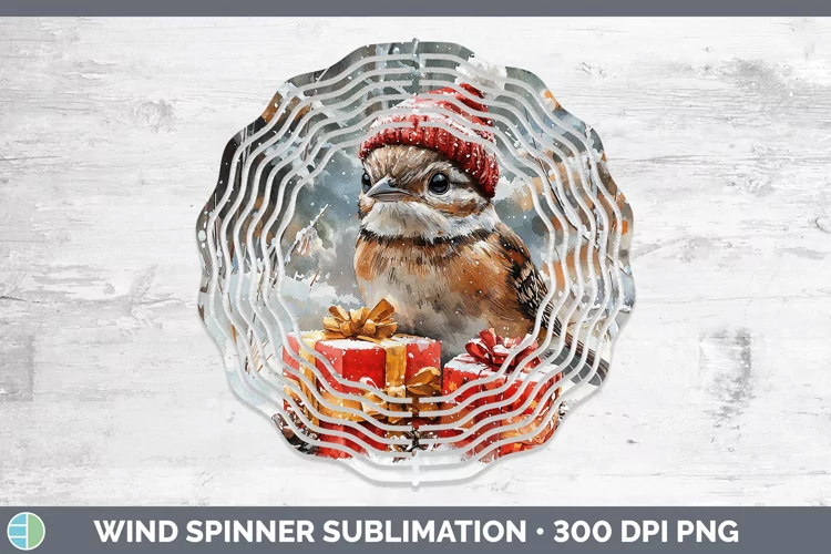 Christmas Woodland Grouse Wind Spinner Sublimation Spinner D