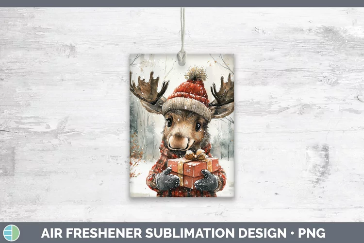 Christmas Woodland Moose Air Freshener Sublimation Car Fresh