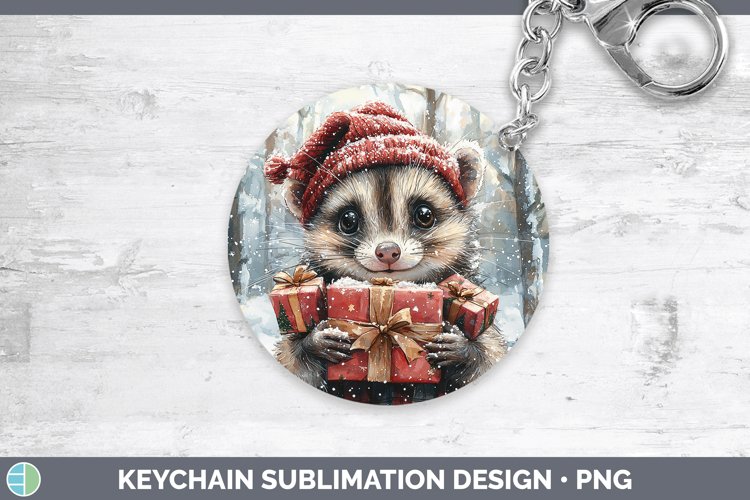 GorgeousChristmas Woodland Keychain design.